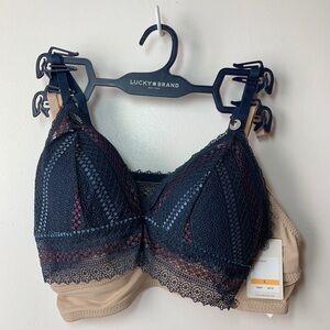 NWT Lucky Brand 2-Pack Boho Bra Bralette size Small